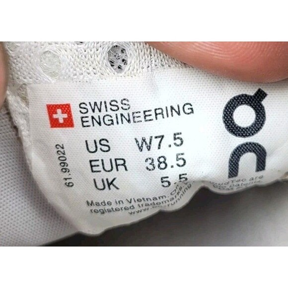 On Running Cloudmonster Sneakers Womens Size 7.5 Glacier Grey Meadow Green Shoes - Picture 10 of 15